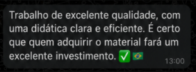 Trabalho de excelente qualidade, com uma didática clara e eficiente. É certo que quem adquirir o material fará um excelente investimento.