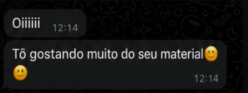 Oiiiii. Tô gostando muito do seu material!